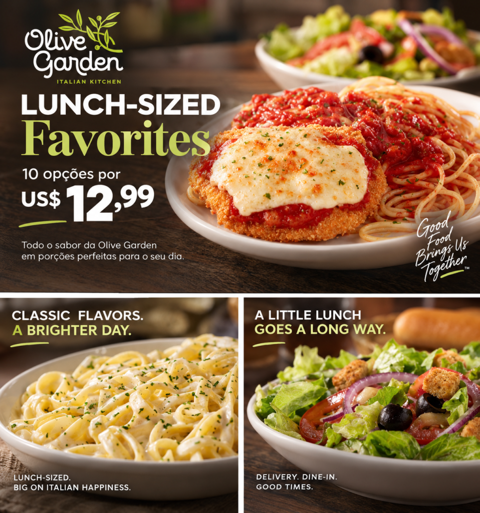 Favoritos do almoço por US$12,99