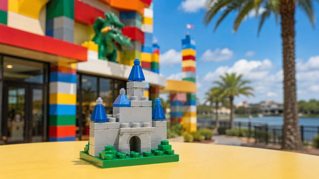 A LEGO Store em Disney Springs confirmou a realização de um evento especial do tipo Make & Take, no qual os participantes poderão montar um LEGO Micro Castle, um pequeno castelo feito com peças LEGO, e depois levar o modelo para casa
