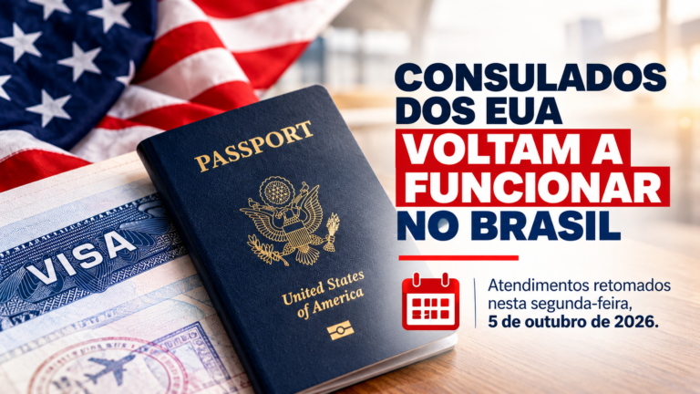 EUA retomam atendimento consular no Brasil nesta segunda-feira; veja o que muda para quem está tirando o visto americano
