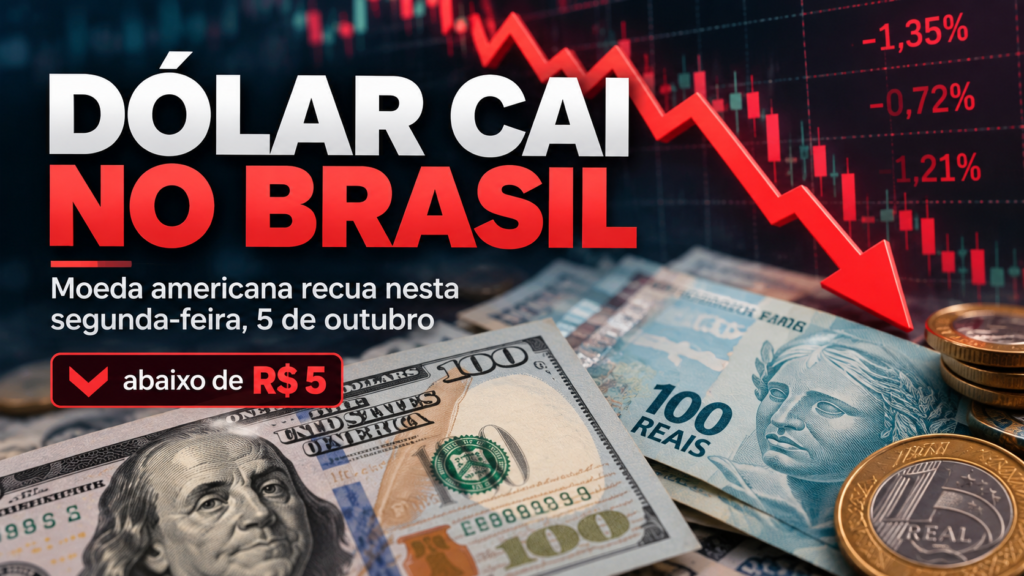Dólar cai mais de 4% e chega a R$ 4,98: viagem para Orlando fica mais barata e abre oportunidade para comprar moeda